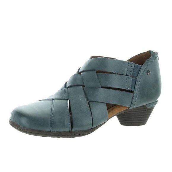 Cobb Hill Laurel Woven Teal Booties Women's Sz 9.5 Confort Boots - Picture 1 of 16